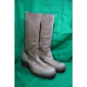 Double H Vintage 1970s Banana Leather Campus Tall Boots Mens 10